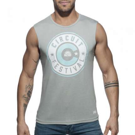 Sleeve Armhole Addicted Circuit Boy 2018 Tank Top Gray 500196