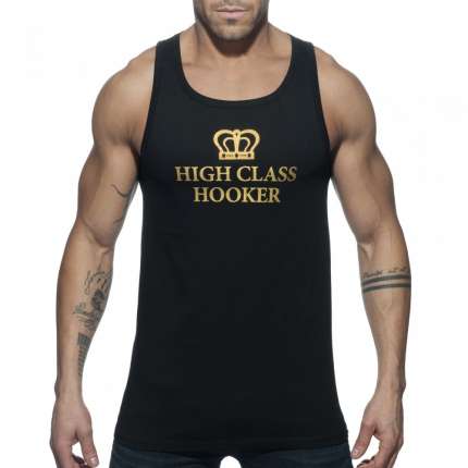 Manga Cava Addicted High Class Hooker Tank Top Preto,500164