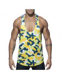 Manga Cava Addicted Combi Camo Tank Top Camuflagem Amarelo,500166