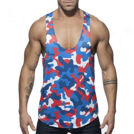 Manga Cava Addicted Combi Camo Tank Top Camuflagem Vermelho,500168