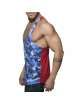 Sleeve Armhole Addicted Station Wagon Camo Tank Top Camouflage Navy Blue 500169