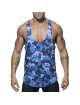 Sleeve Armhole Addicted Station Wagon Camo Tank Top Camouflage Navy Blue 500169