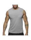 Sleeve Armhole Addicted Basic Tank Top Gray 500173