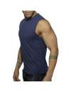 Sleeve Armhole Addicted Basic Tank Top Navy Blue 500174