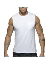 Manga Cava Addicted Basic Tank Top Branco,500176