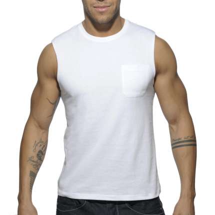 Manga Cava Addicted Basic Tank Top Branco,500176