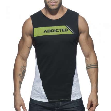 Manga Cava Addicted Tank Top Preto,500177