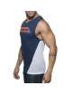 Sleeve Armhole Addicted Tank Top Navy Blue 500178