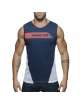 Sleeve Armhole Addicted Tank Top Navy Blue 500178