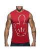 Manga Cava Addicted Fuck Tank Top Vermelho,500183