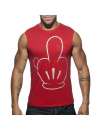 Manga Cava Addicted Fuck Tank Top Vermelho,500183