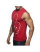 Sleeve Armhole Addicted Fuck Tank Top Red 500183