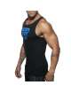 Sleeve Armhole Addicted Woof Tank Top Black 500184