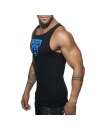 Manga Cava Addicted Woof Tank Top Preto,500184