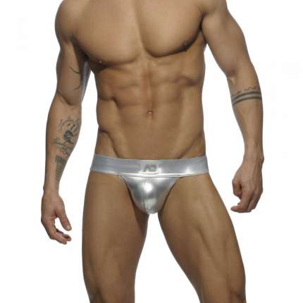 Jockstrap Addicted Metalic Jock Prateado,500194