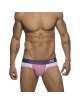 Underwear Addicted Contrast Mesh Side Brief, Pink 500199