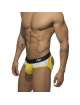 Jockstrap Addicted Contrast Mesh Bottom Brief Amarelo,500198