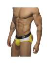 Underwear Addicted Contrast Mesh Side Brief, Yellow 500198