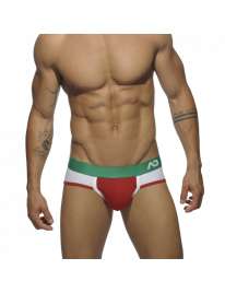 Underwear Addicted Contrast Mesh Bottom Brief Red 500197