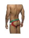 Jockstrap Addicted Contrast Mesh Bottom Brief Vermelho,500197