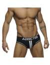 Cueca Addicted Double Piping Bottomless Brief Preto,500204