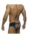 Underwear Addicted Double Piping Bottomless Brief Black 500204